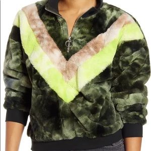 Only Nahla Furry Half Zip Pullover Jacket